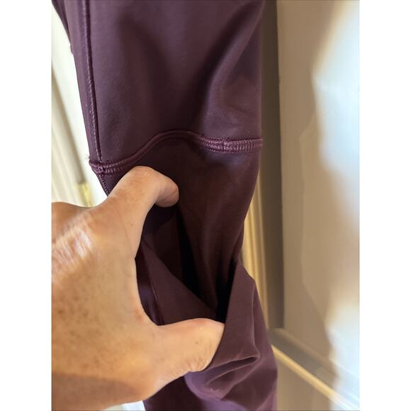 Athleta Salutation Bodysuit pant Spiced Cabernet NWT $129 Large pad bra pockets - Picture 4 of 16